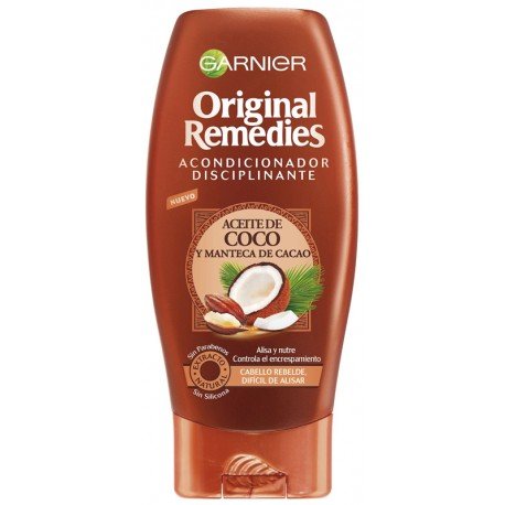 Acondicionador Aceite de Coco y Manteca de Cacao Original Remedies 250 ml - Garnier - 1