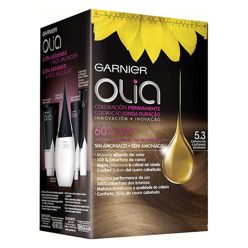 Tinte Permanente Olia sin Amoniaco - Garnier: OLIA - 5.3 Capuccino - 2
