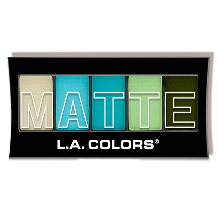 Paleta de Sombra de Ojos Matte 5 Colores - L.A. Colors: Teal Argyle - 3