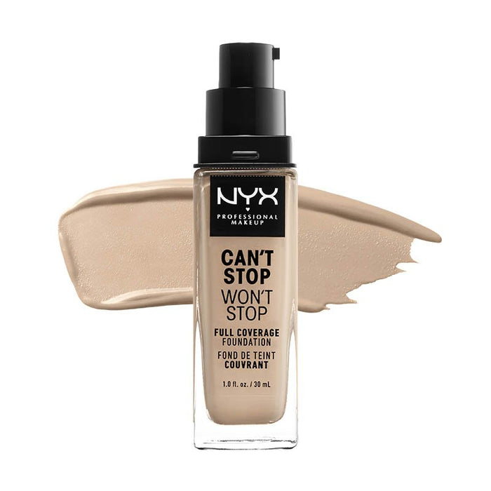 Base de Maquillaje Fluida - 24h Can't Stop Won't Stop - Professional Makeup - Nyx: CANT STOP WONT STOP 24HR F-LIT IVRY - 7