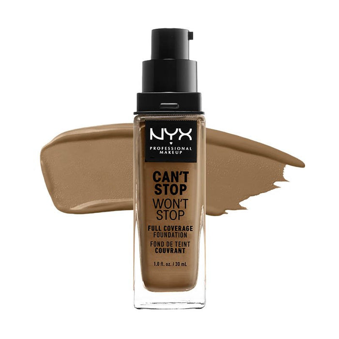 Base de Maquillaje Fluida - 24h Can't Stop Won't Stop - Professional Makeup - Nyx: CANT STOP WONT STOP 24HR F-NUTMEG - 10