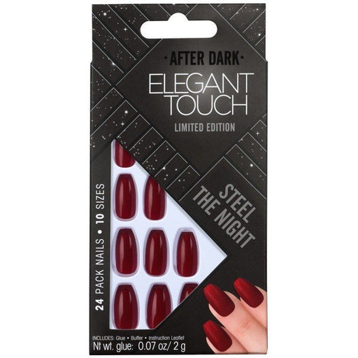 Uñas Adhesivas Natural French - Steel the Night - Elegant Touch - 1