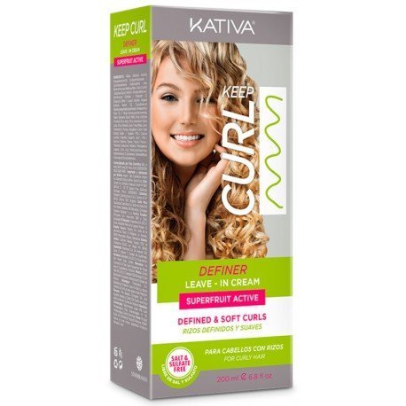 Crema en Gel para Rizos Extremos Súper Definidos - Keep Curl Leave in Cream - 200 ml - Kativa - 1
