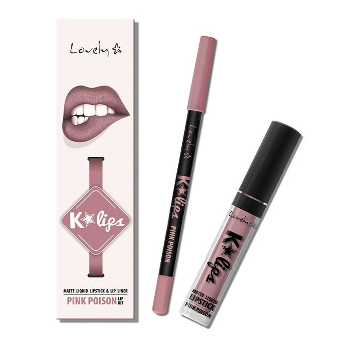 Perfilador de Labios + Labial Líquido K-lips - Lovely: set K Lips 2 - 3