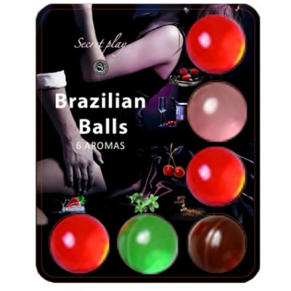 Set 6 Bolas Lubricantes Brazilian Balls Aroma de Frutas - Secretplay Cosmetic - Secret Play - 1