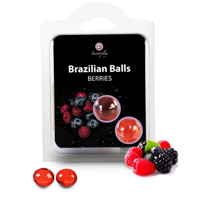 Set 2 Bolas Lubricantes Brazilian Balls Frutas Del Bosque - Secretplay Cosmetic - Secret Play - 1