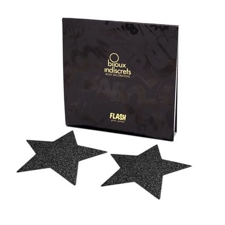 Pezoneras Flash Estrella Negra - Flash Collection - Bijoux - 1