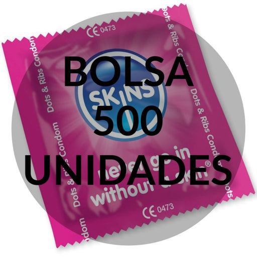 Skins -  Preservativos Puntos & Estrías Bolsa 500 Uds - Skins - 2