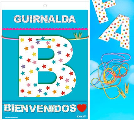 Guirnalda Bienvenidos (cartulina 220gr) - Inedit - 2