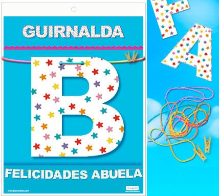 Guirnalda Felicidades Abuela (cartulina 220gr) - Inedit - 2