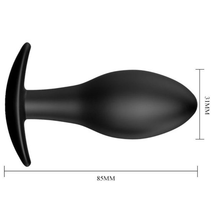 Plug Estimulador Anal Silicona 8.5cm Negro - Pretty Bottom - 6