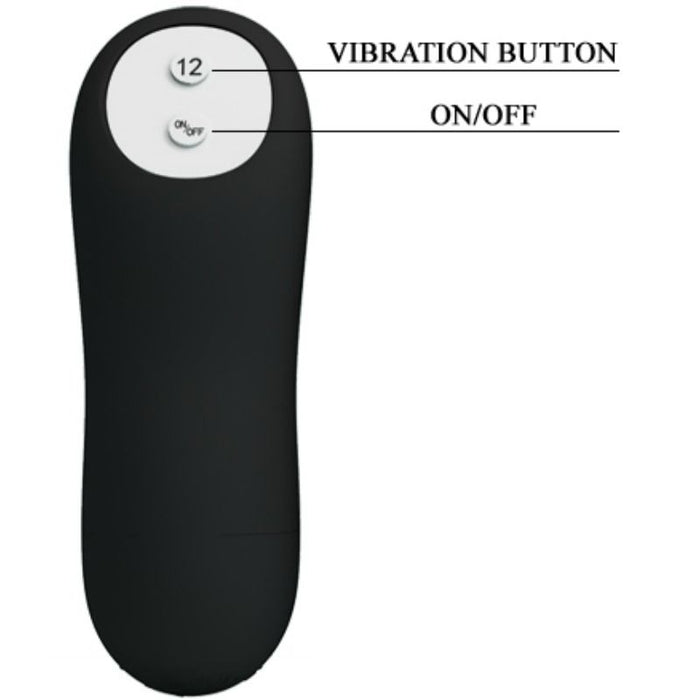 Plug Estimulador Anal Silicona Control Remoto Negro - Pretty Bottom - 6