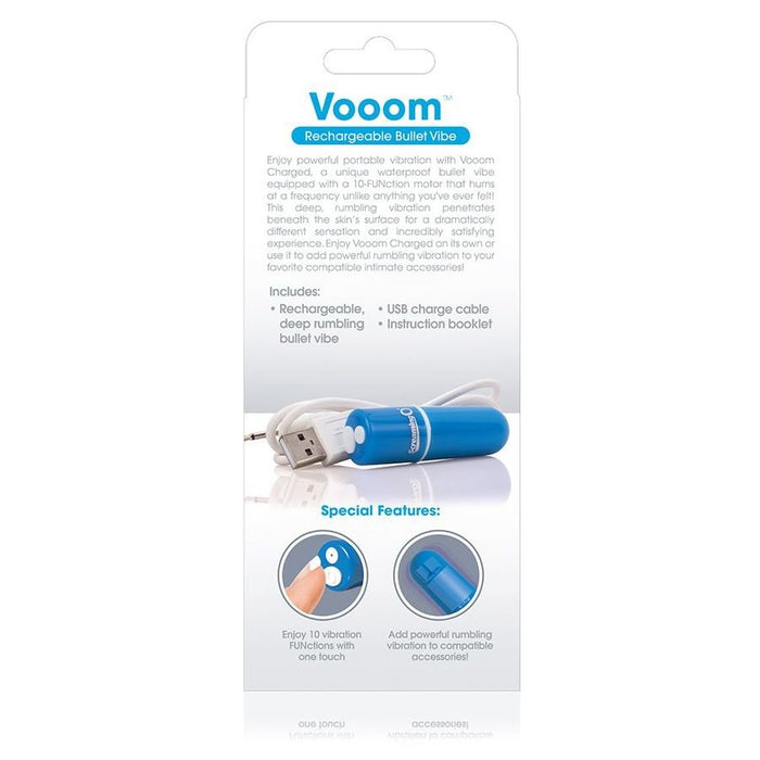 Bala Vibradora Recargable Vooom Azul - Screaming O - 4