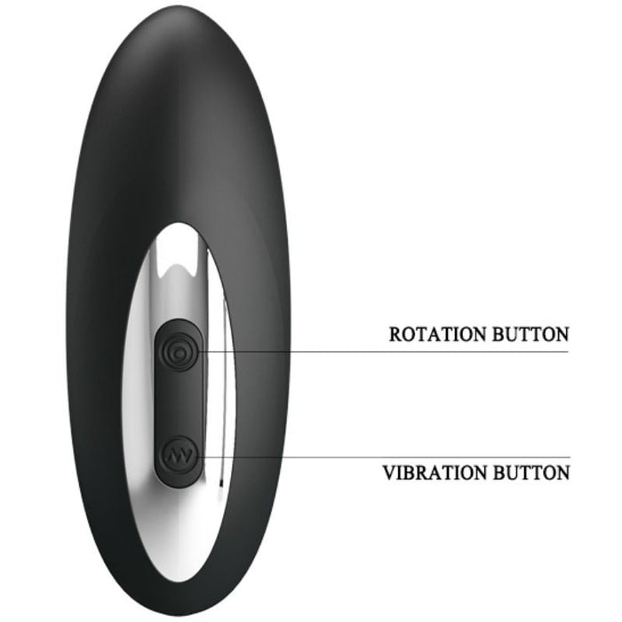 Vibrador Anal Rotacion y Vibracion Negro - Pretty Bottom - 6