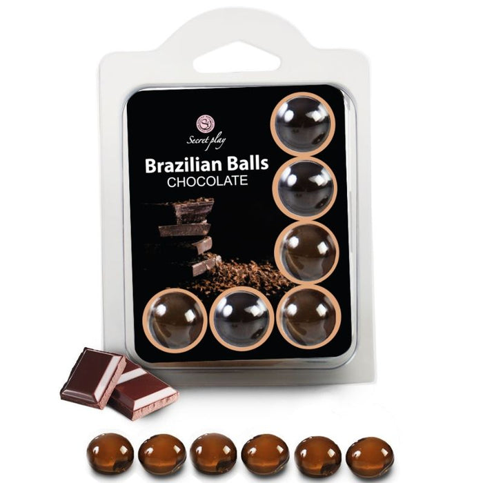 Set 6 Bolas Lubricantes Brazilian Balls Chocolate - Secretplay Cosmetic - Secret Play - 1