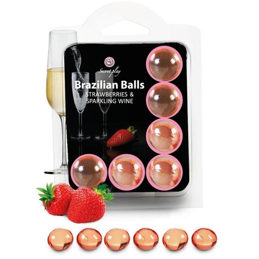 Set 6 Bolas Lubricantes Brazilian Balls Fresas & Cava - Secretplay Cosmetic - Secret Play - 1