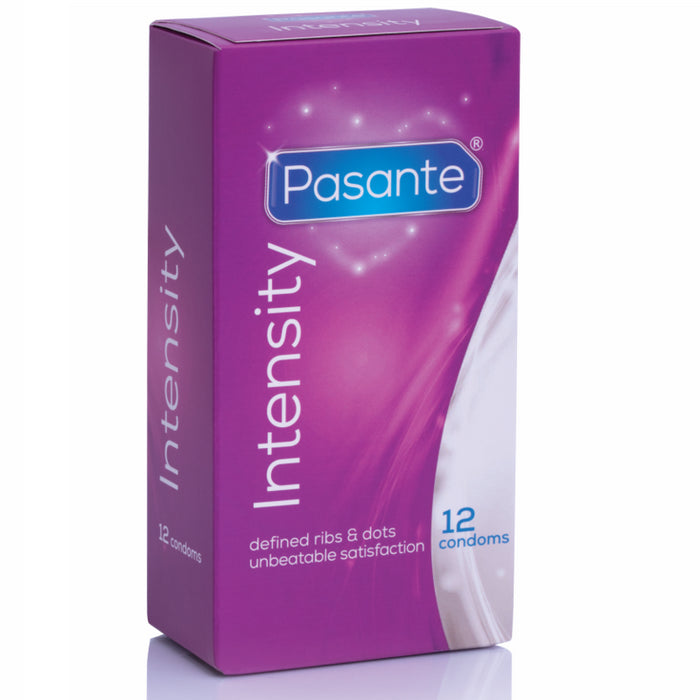 Preservativos Intensity Puntos y Estrías 12 Unidades - Pasante - 1