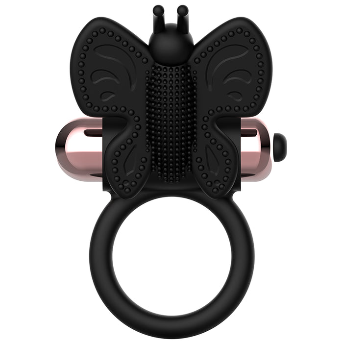 Cock Ring Butterfly Anillo Vibrador Negro / Gold - Coquette - 7