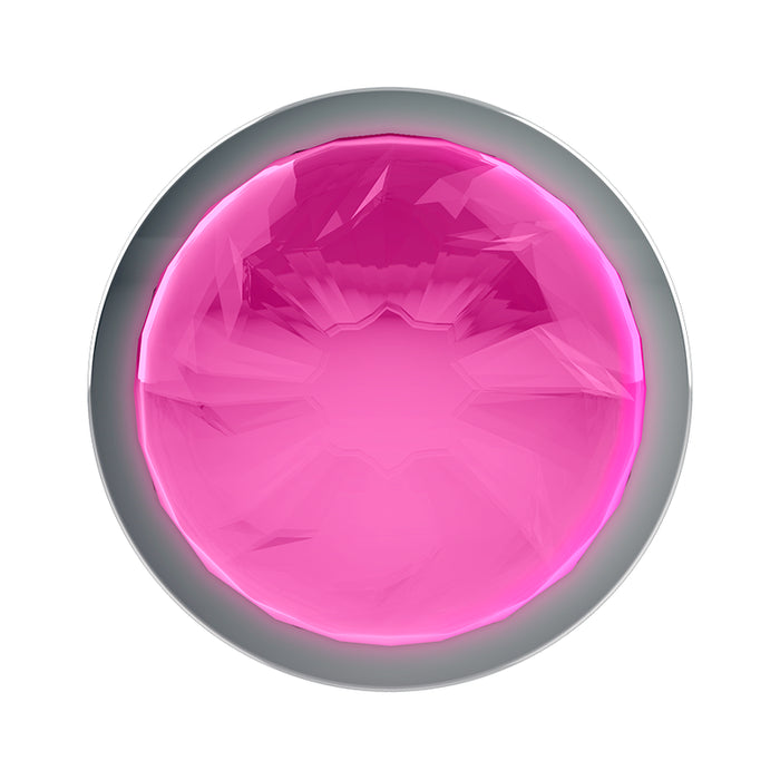Plug Anal de Metal Talla L Cristal Pink 4 X 9cm - Coquette - 4