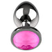 Plug Anal de Metal Talla L Cristal Pink 4 X 9cm - Coquette - 6