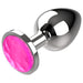 Plug Anal de Metal Talla L Cristal Pink 4 X 9cm - Coquette - 7