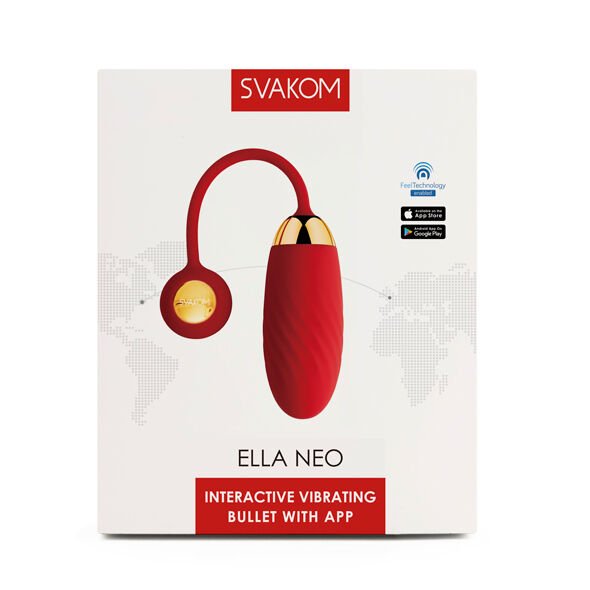 Huevo Vibrador Ella Neo con App Rojo - Svakom - 9