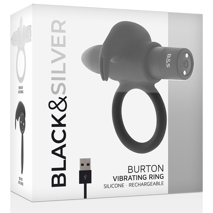 Burton Anillo Recargable 10 Modos Vibracion Negro - Black&silver - 2