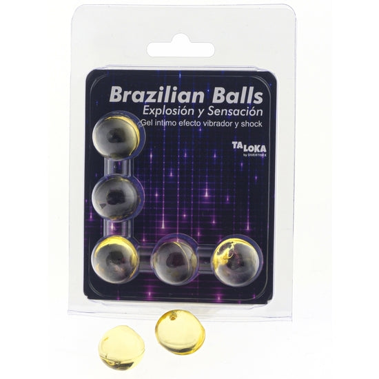 Brazilian Balls Gel Excitante Efecto Vibración y Shock 5 Bolas - Taloka - 1