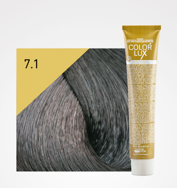 Tinte en Crema Color Lux 100ml - Design Look: 7,1 - Rubio Ceniza - 18