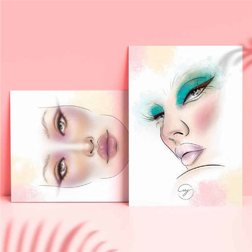 Pack Plantillas Face Chart Artist + Pro para Maquillar - Facechart - 1