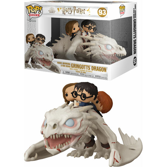 Figura Pop Gringotts Dragon con Harry, Ron y Hermione Harry Potter - Funko - 1
