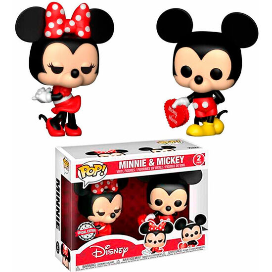 Set 2 Figuras Pop Disney Valentine Mickey & Minnie Exclusive - Funko - 1