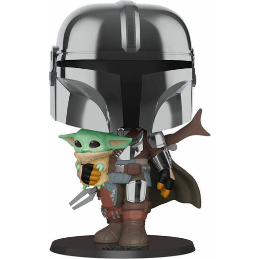 Figura Pop Star Wars Mandalorian with Yoda Child 25cm - Funko - 1