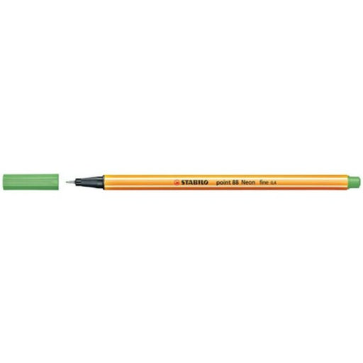 Rotulador Escritura Punta Fina 0.4mm Point88 Neon Color - Verde Neon 033 - Stabilo - 1