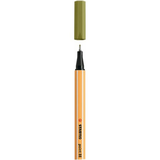 Rotulador Escritura Punta Fina 0.4mm Point88 Color - Verde Barro 37 - Stabilo - 1
