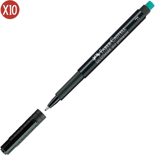 Pack 10 Rotulador Faber-castell Multimark F Negro - Faber Castell - 1