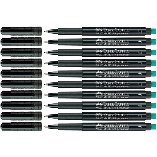 Pack 10 Rotulador Faber-castell Multimark F Negro - Faber Castell - 2