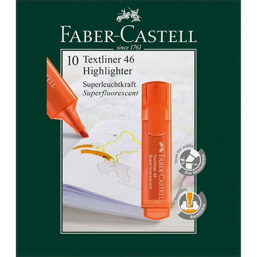 Pack 10 Rotulador Fluorescente Faber-castell Naranja - Faber Castell - 1