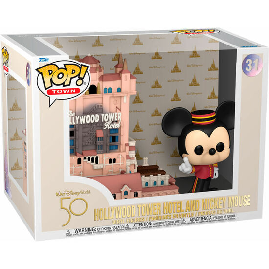 Figura Pop Walt Disney World 50th Anniversary Hollywood Tower Hotel and Mickey Mouse - Funko - 1
