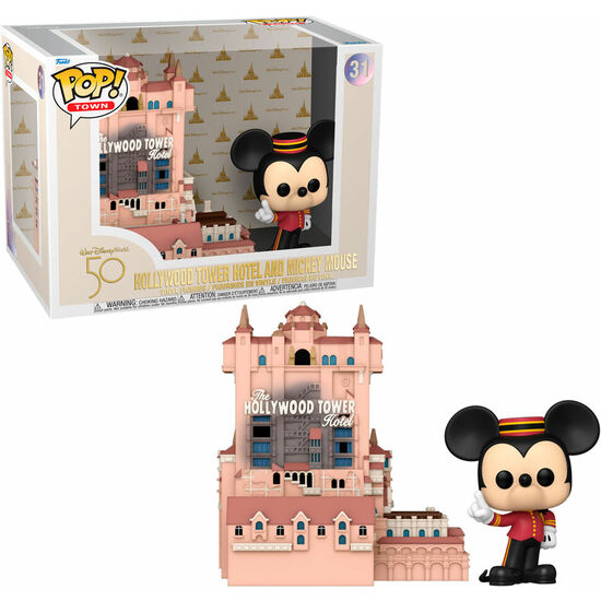 Figura Pop Walt Disney World 50th Anniversary Hollywood Tower Hotel and Mickey Mouse - Funko - 3