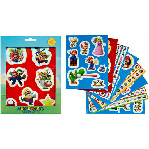 Pack 12 Hojas Pegatinas Super Mario Bros - Kids Licensing - 1