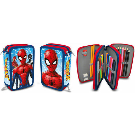 Plumier Spiderman Marvel Triple - Kids Licensing - 1