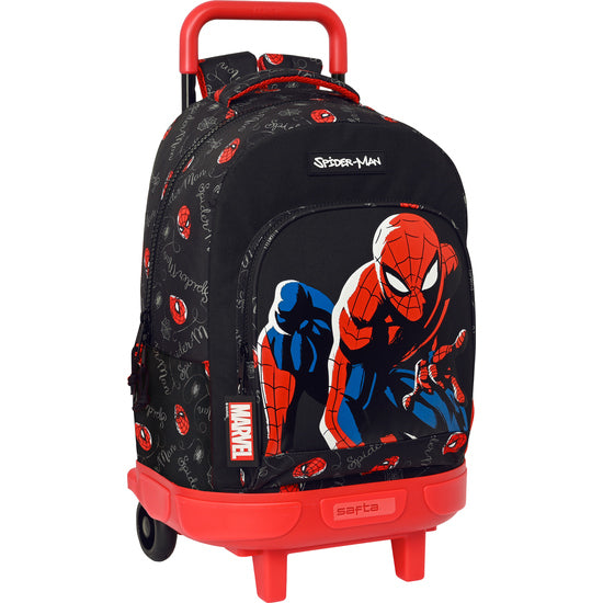 Mochila Gde. C/ruedas Compact Extraible Spider-man 'Hero' - Safta - 1
