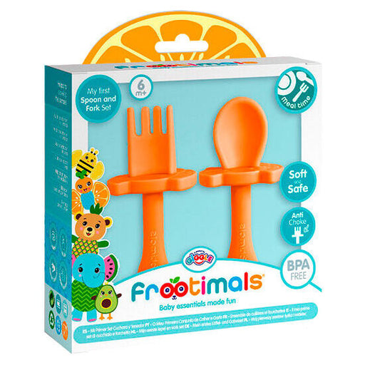 Set Primera Cuchara y Tenedor Orangiefly Frootimals - Kids Licensing - 1