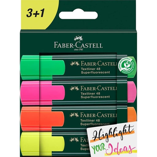 Pack 3+1 Faber-castell Marcador Fluorescente - Faber Castell - 1