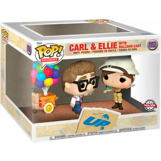 Figura Pop Disney Pixar Up Carl & Ellie with Balloon Cart Exclusive - Funko - 1
