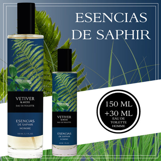 Estuche Fragancia 100 ml + 30 ml Esencias de - Vetiver & Moss - Saphir - 2