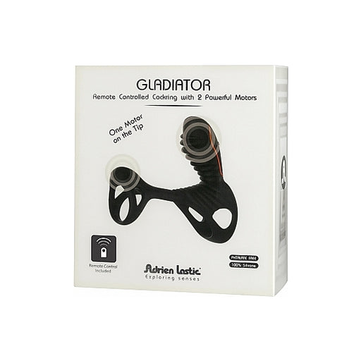 Gladiator Anillo para el Pene con Control Remoto - Negro - Adrien Lastic - 2