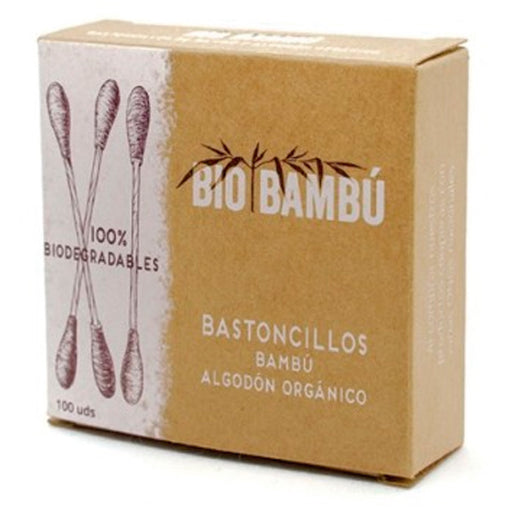 Bastoncillos de Bambú y Algodón Ecológico 100 Uds - Biobambú - 1