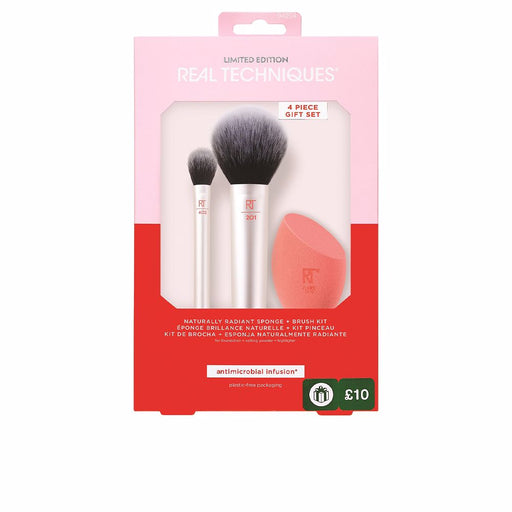 Naturally Radiant Sponge + Brush Lote 4 Pz - Real Techniques - 1